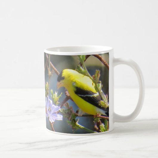 Amerikaanse Goldfinch Coffee-Mok door BirdingColle Koffiemok (Rechts)