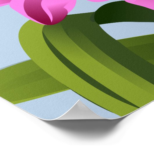 Amerikaanse Goldfinch en Alstroemeria Flower Art Poster (Hoek)