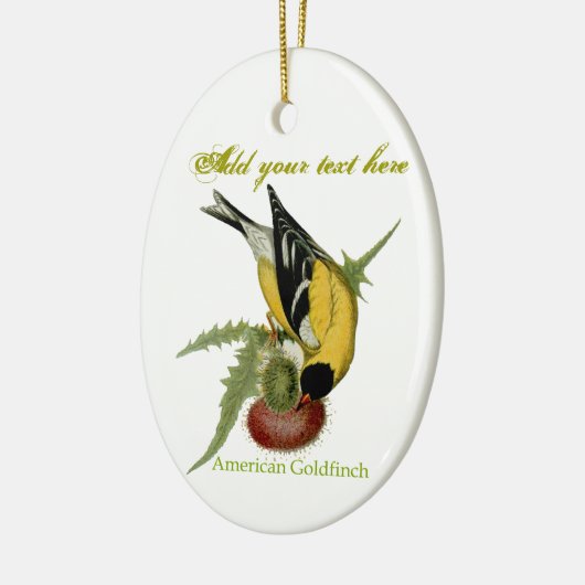 Amerikaanse Goldfinch Keramisch Ornament (Links)