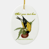 Amerikaanse Goldfinch Keramisch Ornament (Voorkant)