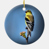 Amerikaanse Goldfinch Keramisch Ornament (Achterkant)