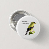 Amerikaanse Goldfinch Ronde Button 3,2 Cm (Voorkant /achterkant)