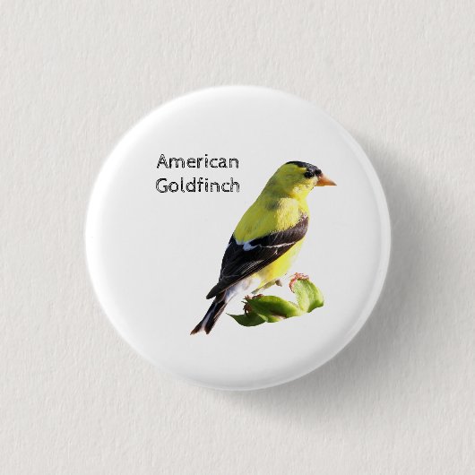 Amerikaanse Goldfinch Ronde Button 3,2 Cm (Voorkant)