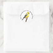 Amerikaanse Goldfinch Ronde Sticker (Tas)
