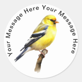 Amerikaanse Goldfinch Ronde Sticker