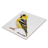 Amerikaanse Goldfinch Tegeltje (Zijkant)