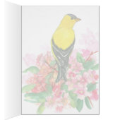 Amerikaanse Goldfinch Washington State Bird Blank (Binnen (Rechts))