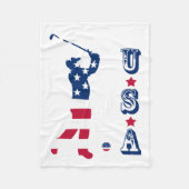 Amerikaanse golfgolfer fleece deken (Voorkant)