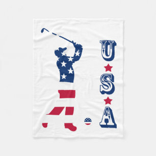 Amerikaanse golfgolfer fleece deken