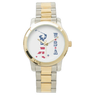 Amerikaanse golfgolfer horloge