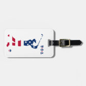 Amerikaanse golflengte bagagelabel (Voorkant horizontaal)