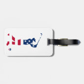 Amerikaanse golflengte bagagelabel (Achterkant horizontaal)