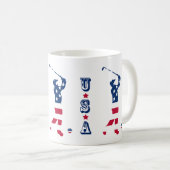 Amerikaanse golflengte koffiemok (Voorkant rechts)