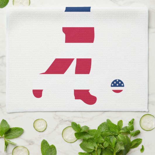 Amerikaanse golflengte theedoek (Gevouwen)