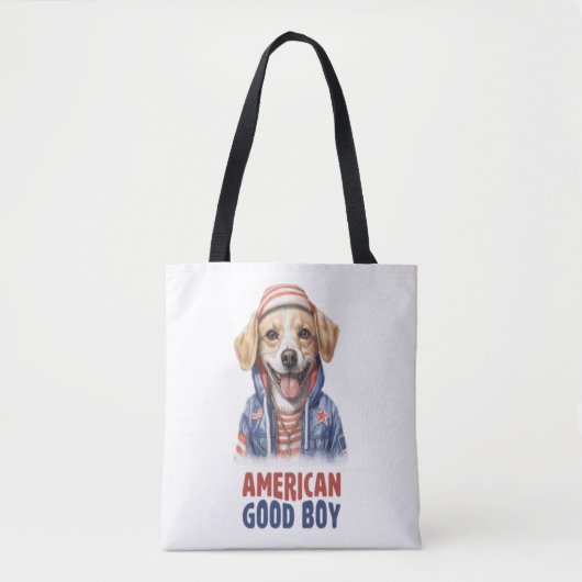 Amerikaanse GoodBoy Dog US Jacket 4 juli Tote Bag (Voorkant)
