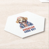 Amerikaanse GoodBoy Dog US Jacket de Juli Kartonnen Onderzetters (Schuin)