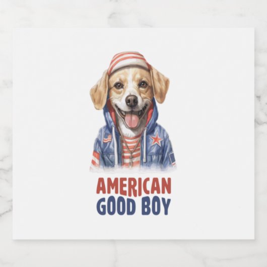 Amerikaanse GoodBoy Dog US Jacket de Juli Sparkling Wijnetiket (Enkel label)