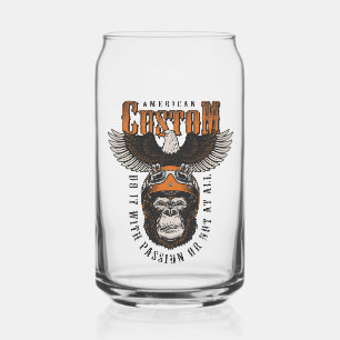 Amerikaanse Gorilla Motorfiets Vintage Biker Adela Blikvorm Glas