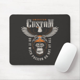 Amerikaanse Gorilla Motorfiets Vintage Biker Adela Muismat