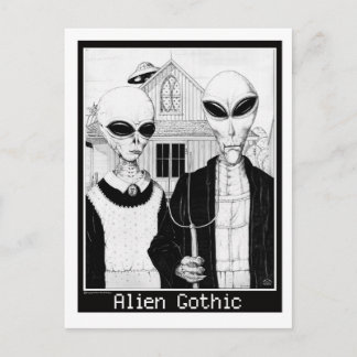 Amerikaanse Gothic, Alien-portretten, Aliens Briefkaart