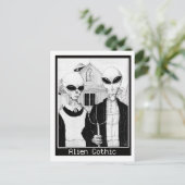 Amerikaanse Gothic, Alien-portretten, Aliens Briefkaart (Staand voorkant)