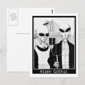 Amerikaanse Gothic, Alien-portretten, Aliens Briefkaart (Voorkant / Achterkant)