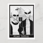 Amerikaanse Gothic, Alien-portretten, Aliens Briefkaart (Voorkant)