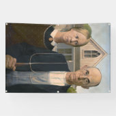Amerikaanse Gothic: Ellendig landelijk boerenleven Spandoek (Horizontaal)