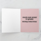 AMERIKAANSE GOTHIC FUNNY COUPLE KERST KAART (Binnen)