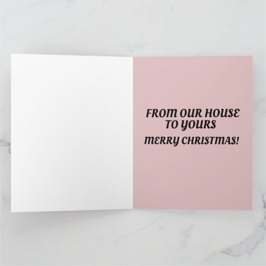 AMERIKAANSE GOTHIC FUNNY COUPLE KERST KAART (Binnen)