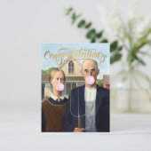 Amerikaanse Gothic Grant Wood Gefeliciteerd (Staand voorkant)