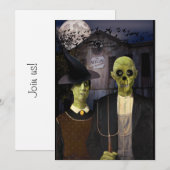 Amerikaanse Gothic Halloween Spokenhuis Kaart (Voorkant / Achterkant)