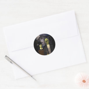 Amerikaanse Gothic Halloween Spukhuis Ronde Sticker