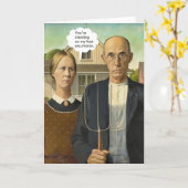 Amerikaanse Gothic Kaart (Gele Bloem)