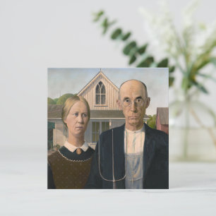 Amerikaanse Gothic: Landelijk leven Arme plattelan Feestdagenkaart