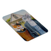 Amerikaanse Gothic Parody Painting Waterverf Art Magneet (Rechterzijde)