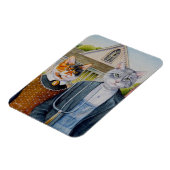 Amerikaanse Gothic Parody Painting Waterverf Art Magneet (Linkerzijde)