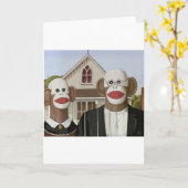 Amerikaanse Gothic Sockey Kaart (Gele Bloem)