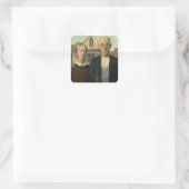 Amerikaanse Gothic Vierkante Sticker (Tas)