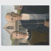 Amerikaanse gotiek: platteland leeft arm boer cadeaupapier (Vlak)