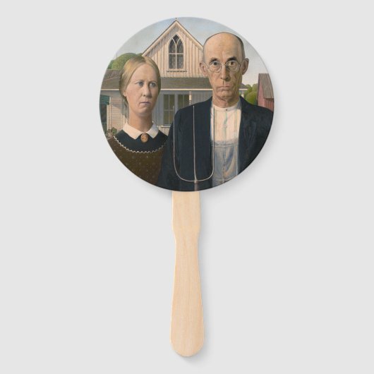 Amerikaanse gotiek: platteland leeft arm boer handwaaier (Voorkant)