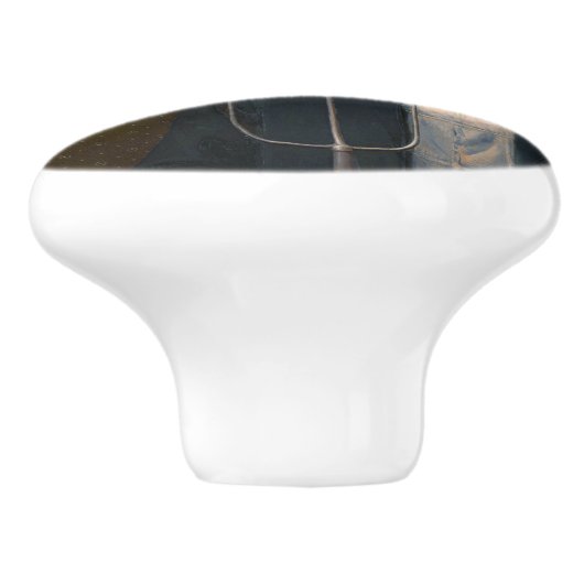 Amerikaanse gotiek: platteland leeft arm boer keramische knop (Zijkant)