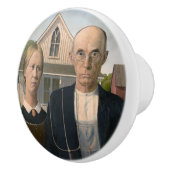 Amerikaanse gotiek: platteland leeft arm boer keramische knop (Rechts)