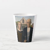 Amerikaanse gotiek: platteland leeft arm boer latte mok (Voorkant)