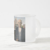 Amerikaanse gotiek: platteland leeft arm boer matglas koffiemok (Voorkant rechts)