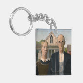 Amerikaanse gotiek: platteland leeft arm boer sleutelhanger (Voorkant Links)