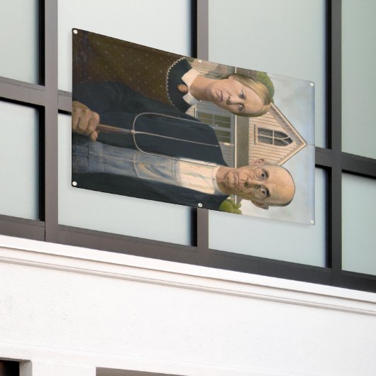 Amerikaanse gotiek: platteland leeft arm boer spandoek (Buitenkant Gebouw)