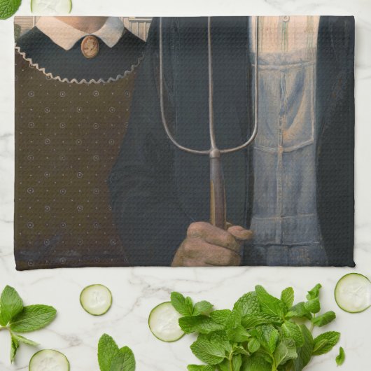 Amerikaanse gotiek: platteland leeft arm boer theedoek (Gevouwen)