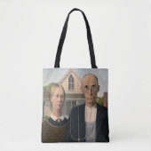 Amerikaanse gotiek: platteland leeft arm boer tote bag (Voorkant)