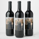 Amerikaanse gotiek: platteland leeft arm boer wijn etiket (Flessen)